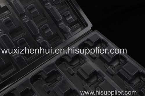 PET recyclable black plastic blister trays blister packaging stock clamshells