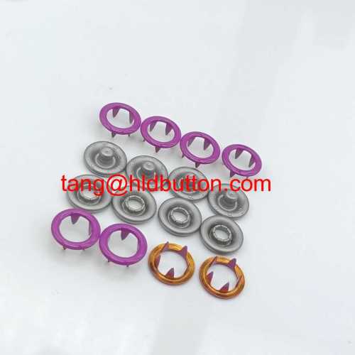 HLD BUTTON wholesale purple color prong snap button for clothes