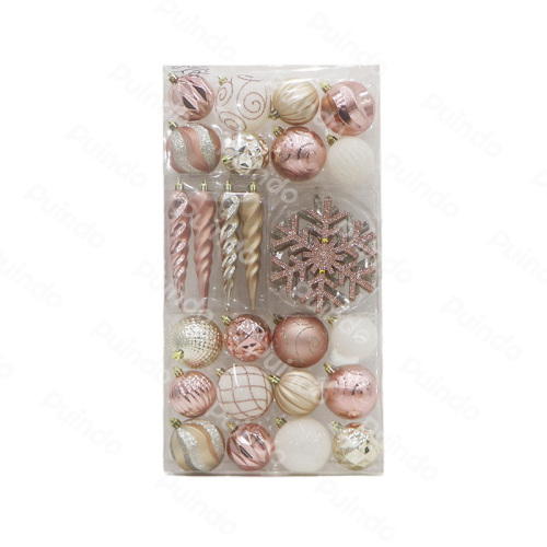 Puindo Custom Pink series Christmas Hanging Ornaments Bauble Gift box