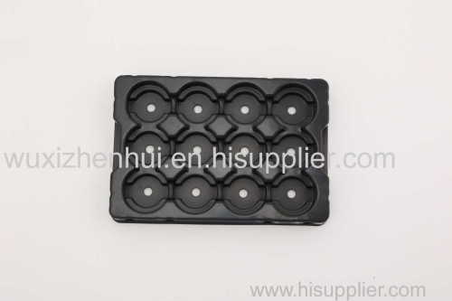 customized PET black plastic blister shipping trays vaccum forming blister packaging tray