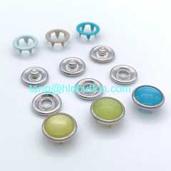 18L brass pearl prong snap button for children clothes