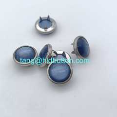 18L brass pearl prong snap button for children clothes