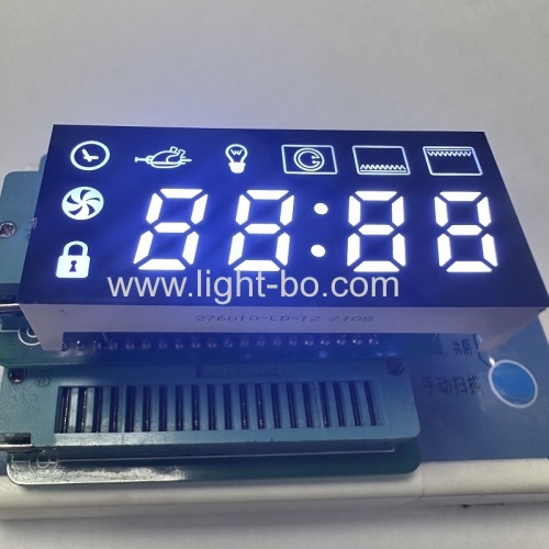 Reinweiße 7-Segment-LED-Anzeige mit 4-stelliger gemeinsamer Kathode zur Steuerung des Ofen-Timers