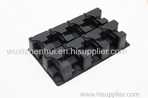 PET black plastic blister trays vaccum forming blister packaging insert tray supplier