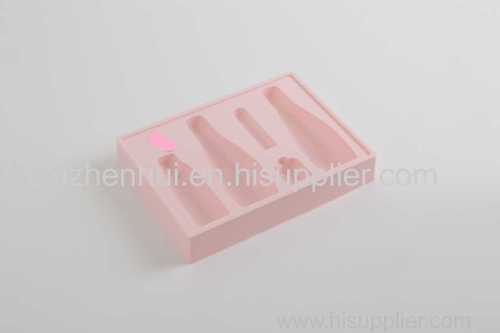 plastic pink PET blister inner trays for cosmetic vaccum forming blister packaging insert trays