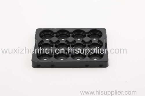 recyclable PET black plastic blister trays for auto parts vaccum forming punch blister packaging insert pallets