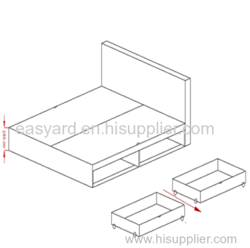 China supplier OEM Europe hotel furniture storage function hotel bed