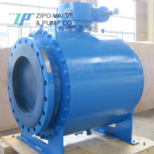 ZIPO forged steel split three-piece body flanged end trunnion mounted ball valve