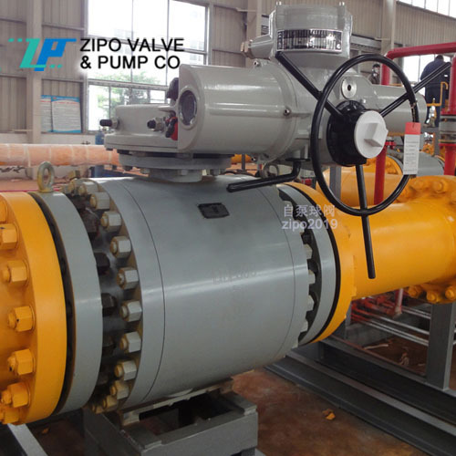 API6D remote automatic electric or motor operated control trunnion mounted ball valve