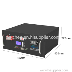 Rack mounted lithium iron phosphate battery 51.2V200AH solar energy storage lithium battery