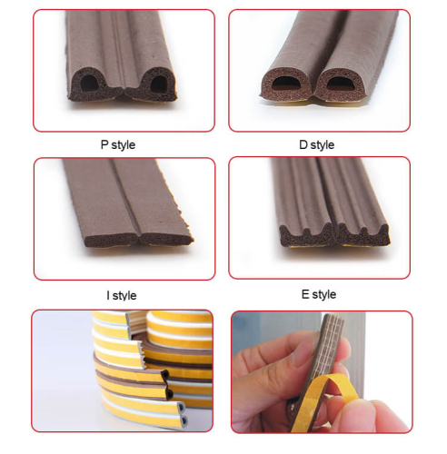 Profile I/E/P&D Self-Adhesive EPDM Rubber Foam Seal Strip Tape