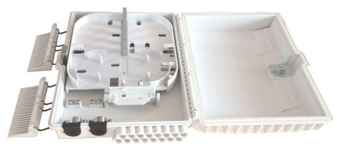 Outdoor Lockable 16 fibers MDU Optical Splitter Terminal Wall Mount Fiber Termination Box Splitter Distribution Box