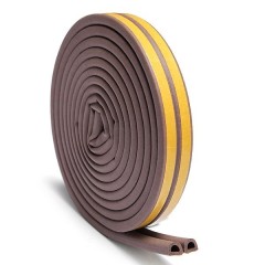 D-Section 10mmx12mm Weather Stripping Tape 6M(3mx2rolls); D Section Self-Adhesive Rubber Foam Seal Strip 6M L