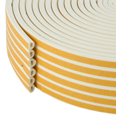 D-Section 10mmx12mm Weather Stripping Tape 6M(3mx2rolls); D Section Self-Adhesive Rubber Foam Seal Strip 6M L
