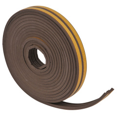 E-Section 9mmx4mm Self-Adhesive EPDM Weather Stripping Tape 6M(3Mx2rolls)