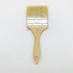 #100 Various Sizes Factory direct Chip Brush wooden handle Paint Brush with pure white bristle