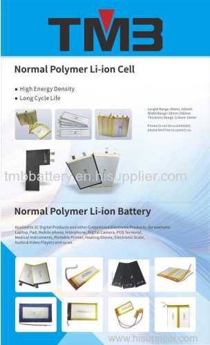 TMB LI-ion Polymer/pouch Cell and battery custom made available