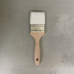 #650 Professional high quality beech wooden handle paint brush with soft white synthetic filament