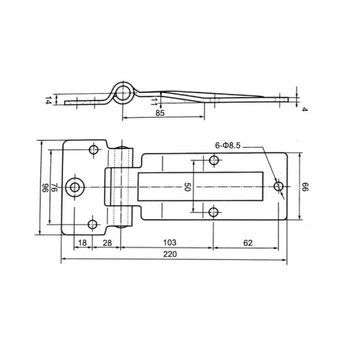 Stainless Steel Euro Standard Semi-trailer Flatbed Hinge Schmitz Fulton Trailer Ramp Door Hinge