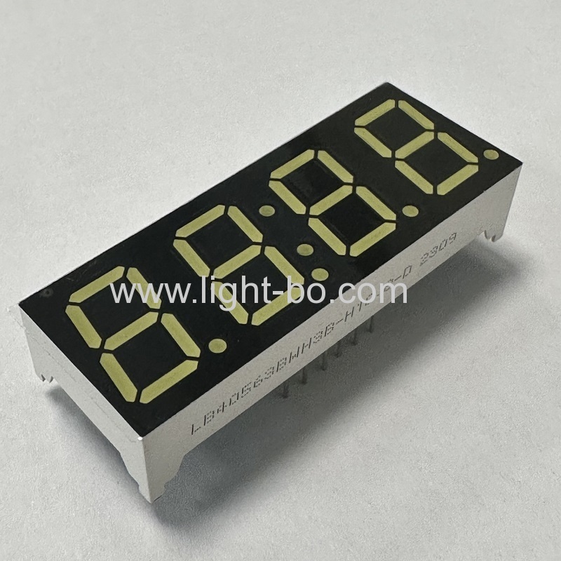 Pure White 0.56" 4 Digit 7 Segment LED Clock Display Common Anode for microwave timer control