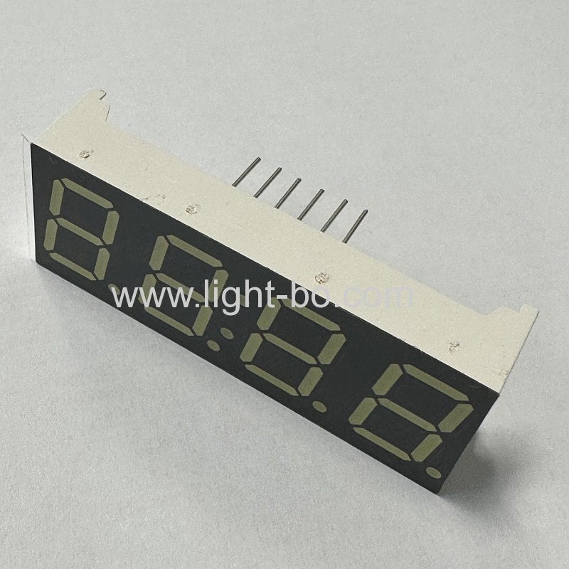 Branco puro 0,56 "4 dígitos 7 segmentos display led relógio ânodo comum para controle de temporizador de micro-ondas