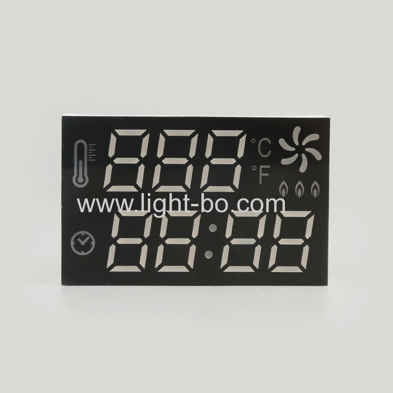 Display LED ultra blu personalizzato a 7 segmenti, catodo comune per il controllo della temperatura/timer della friggitrice