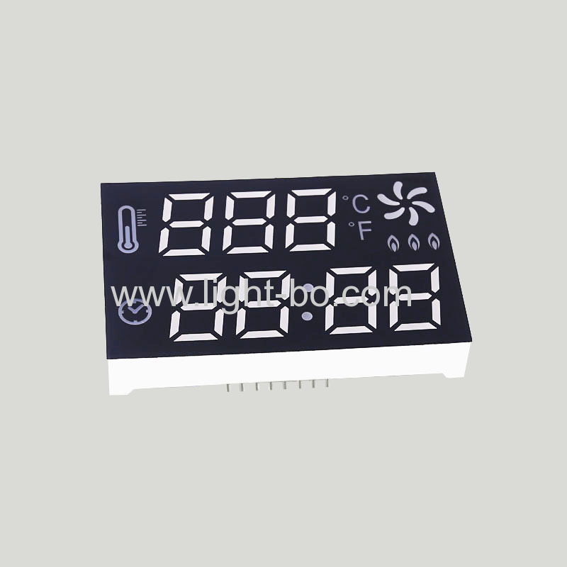 Display LED ultra blu personalizzato a 7 segmenti, catodo comune per il controllo della temperatura/timer della friggitrice