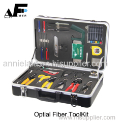 Awire Optical Fiber cable fusion splicing toolkit FTTH toolkit including cleaver include stripper and Kevlar for FTTH