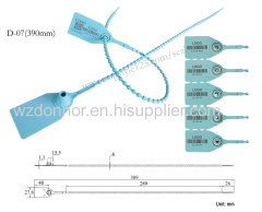 D-07 Plastic Bag Seal Security Tamper Evident Seal Tag 400mm length