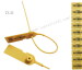 D-21 Pull tight Plastic Seal Tag with quick release tear-off Metal inserted locking 300mm length