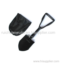 Multifunctional large folding shovel Black shovel/shovel Engineer shovel outdoor supplies wholesale large shovel black