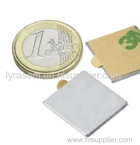 Square Neodymium Adhesive Magnets 20x20x1mm