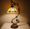 WERFACTORY Tiffany Lamp Stained Glass Table Lamp Desk Reading Light Decor Small Space Bedroom Home Office