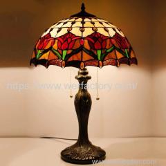 Tiffany Table Lamp Werfactory® Tulip Stained Glass Reading Desk Light