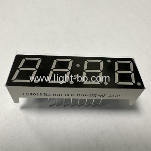 Pure white 0.39 4 Digit 7 Segment LED Clock Display HALOGEN FREE for Air Fryer