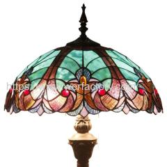 WERFACTORY Tiffany Floor lighting Green Stained Glass Standing Read lamp
