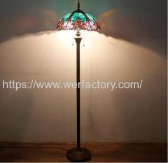 WERFACTORY Tiffany Floor lighting Green Stained Glass Standing Read lamp