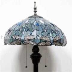 WERFACTORY Tiffany Floor led Lamp Sea Blue Stained Glass Reading lighting lamp