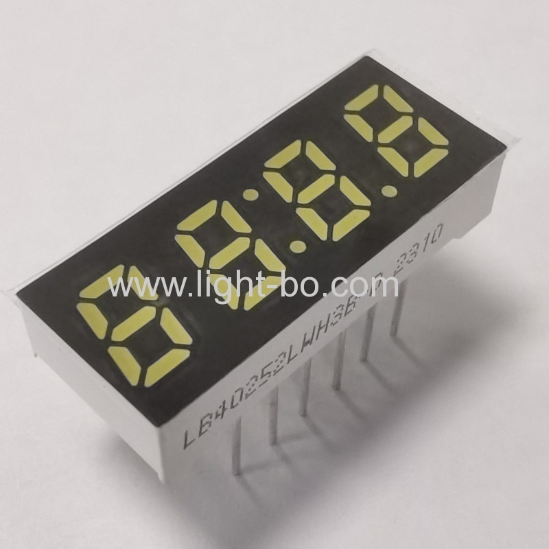 Ultra white Small Size 0.25" 4 Digit 7 Segment LED Clock Display common cathode for small home appliances