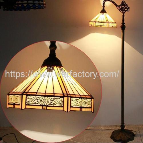 Tiffany Floor Lamps Werfactory® Mission Hexagon Stained Glass Arched Lamp