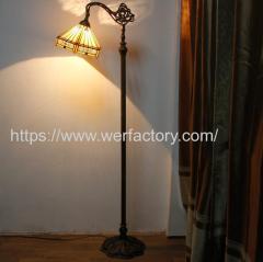 Tiffany Floor Lamps Werfactory® Mission Hexagon Stained Glass Arched Lamp