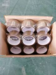 38micx48mmx50M 6PK OPP Packing Tape(LLC PE) Dark Brown Horizontal Shrink wrap/Flat Shrink wrap