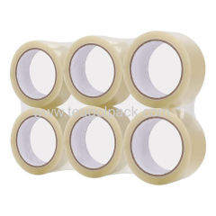 36micx48mmx50M 6PK OPP Packing Tape(LLC PE) Clear Horizontal Shrink wrap/Flat Shrink wrap