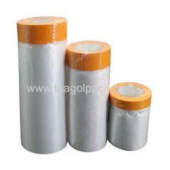 1100mmx33M Masking Film With Washi Paper Tape/1100mmx33M Pre-Taped Gold Masking Film