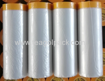 2100mmx16M Gold Washi Pre-Taped Masking Film/2100mmx16M Masking Film With Gold Rice Paper Tape