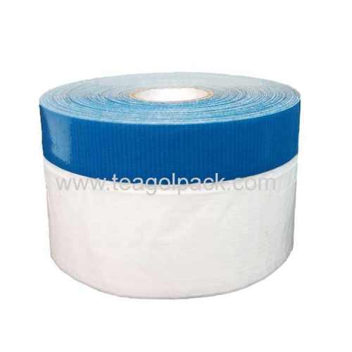 300mmx20M Cloth Duct Pre-Taped Masking PE Film Blue/300mmx20M Pre-Taped Blue Textile Masking Film