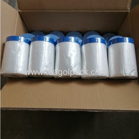 1100mmx20M Masking Film With Cloth Duct Tape Blue/1100mmx20M Cloth Duct Pre-Taped Masking Film