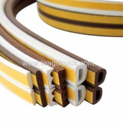 D-Profile 6mmx9mm Weather Stripping Tape 6M(3mx2rolls); D Profile Self-Adhesive Rubber Seal Strip 6M L Brown.