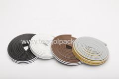 D-Shape 7.5mmx9mm Weather Stripping Tape 6M(3mx2rolls); D Shape Self-Adhesive Rubber Seal Strip 6M L Gray.