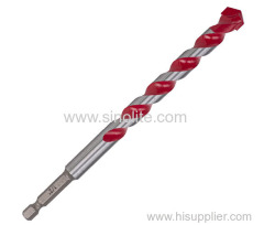 Hex shank Multi-purpose Drill Bit Red Fluted